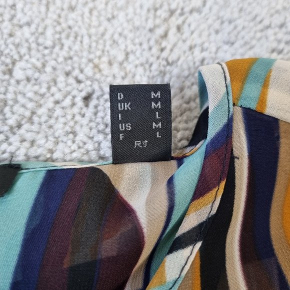 Esprit Women's Sheer Abstract Print Blouse Size M - Picture 6 of 10